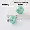 304 Stainless Steel Freshwater Pearl Round Stud Earrings for Women EY9885-2-1