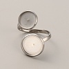 304 Stainless Steel Cuff Ring Findings FIND-WH0120-65P-1
