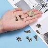 Christmas Mixed Style Tibetan Style Alloy Pendants TIBEP-F040-02AB-6