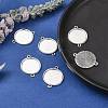 Tibetan Style Alloy Cabochon Connector Settings X-TIBE-M022-11AS-5