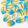 Spray Painted Natural Cowrie Shell Beads X-SHEL-S274-01C-1