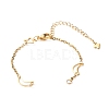 304 Stainless Steel Moon & Star Link Chains Bracelet Making X-AJEW-JB01039-02-2