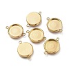 Ion Plating(IP) 304 Stainless Steel Cabochon Connector Settings STAS-I161-03E-G-1