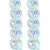 Electroplate Baking Paint Transparent Glass Beads Strands GL-CBA17FF-01C-3