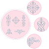 10Pcs 5 Style Polyester Computerized Embroidery Iron on/Sew on Patches PATC-FH0001-02A-2