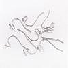 Platinum Color Brass Hook Ear Wire X-J0JQN062-1