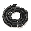 Frosted Natural Black Tourmaline Beads Strands G-G068-A26-01-3
