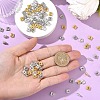90Pcs 3 Colors Brass Rhinestone Spacer Beads KK-YW0004-58-3