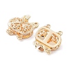 Rack Plating Brass Box Clasps KK-A183-66G-3