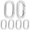 6Pcs Stainless Steel Spring Gate Rings STAS-BBC0008-34C-7