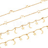 Kissitty 2 Styles Handmade Brass Cable Chains & Bar Link Chains CHC-KS0001-01-2