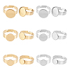18Pcs 6 Style 304 Stainless Steel Adjustable Finger Rings Components STAS-UN0032-77-1