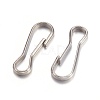 Tarnish Resistant 304 Stainless Steel Keychain Clasp Findings STAS-O105-02P-20mm-2