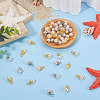 100Pcs 2 Colors Round Imitation Pearl Acrylic Pendants PALLOY-TA00292-5