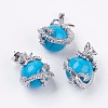 Synthetic Turquoise Pendants G-F228-04I-RS-1