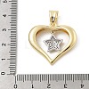 Brass Micro Pave Cubic Zirconia Pendants KK-U047-23G-01-3