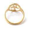 Ion Plating(IP) 304 Stainless Steel Hollow Ankh Corss Adjustable Ring for Women RJEW-K245-39G-2