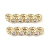 Rack Plating Brass Pave Clear Cubic Zirconia Spacer Bars KK-B088-11D-G-1