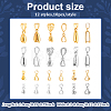 120Pcs 10 Styles Brass Ice Pick Pinch Bails KK-ME0003-10-2