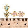 Brass Pave Cubic Zirconia Connector Charms CU-CBA8183-08G-3