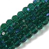 Electroplate Transparent Glass Beads Strands EGLA-A035-T6mm-L18-1