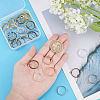 40Pcs 5 Colors Rack Plating Brass Open Back Bazel KK-PH0004-68-3