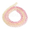 Transparent Painted Glass Beads Strands X1-DGLA-A034-T4mm-A09-5