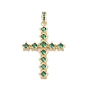 Real 18K Gold Plated Brass with Glass Pendants KK-A209-15G-2