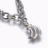 Tarnish Resistant 304 Stainless Steel Charm Bracelets BJEW-L637-25-P-3