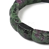 Natural Ruby in Zoisite Bead Stretch Bracelets for Women Men BJEW-C097-02A-15-3