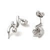 Brass Stud Earring Findings KK-M270-34P-2
