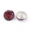Pointed Back & Back Plated Glass Rhinestone Cabochons X-RGLA-J012-10mm-208-2