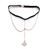 Alloy Rhinestone Sexy Elastic Multilayer Tassel Butterfly Leg Chain FS-WG8A9A5-01-5