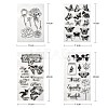 8 Sheets 4 Styles Clear Silicone Stamps DIY-CJ0002-11-2