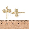 Brass Micro Pave Clear Cubic Zirconia Pendants CU-CBA03AF-08G-02-3