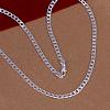 Popular Silver Color Plated Brass Curb Chain Necklaces For Men NJEW-BB12724-24-2