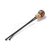 Eco-Friendly Copper Wire Wrapped Round Gemstone Hair Bobby Pin OHAR-JH00025-01-5
