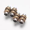 304 Stainless Steel Magnetic Clasps with Glue-in Ends STAS-F124-02AB-1