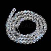 Electroplate Transparent Glass Beads Strands EGLA-A035-T4mm-L19-2