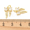 Rack Plating Brass Micro Pave Clear Cubic Zirconia Pendants KK-B093-01F-G-3