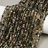 Natural Green Rutilated Quartz Beads Strands G-RM241221-B47-1