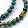 Synthetic Malachite Beads Strands G-I199-32-4mm-E-3