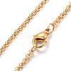 304 Stainless Steel Rolo Chains Necklaces NJEW-G278-02G-A-2