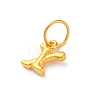 925 Sterling Silver Letter Charms with Jump Rings STER-R008-01G-X-2