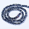 Electroplate Glass Beads Strands EGLA-A034-P8mm-B01-2
