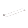 Long Chain with Round Ball Dangle Stud Earrings EJEW-A067-17P-2