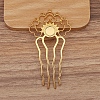 Alloy Hair Comb Findings PW-WGF914F-02-1