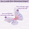 60Pcs 12 Styles 3D Gauze Butterfly Ornament Accessories FIND-SP0020-64B-6