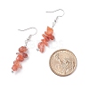 Natural Red Agate Chips Beaded Jewelry Set X-SJEW-JS01232-04-8