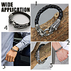 2 Sets Tibetan Style 304 Stainless Steel Spring Gate Rings STAS-UN0040-63-6